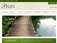 Tablet Screenshot of bauerfuneral.com